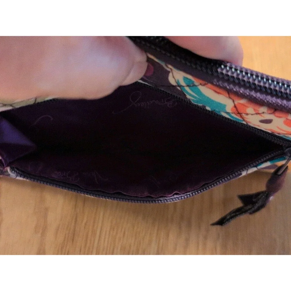 Vera Bradley Women's Purple Plum Crazy Zip Around Wallet Organizer